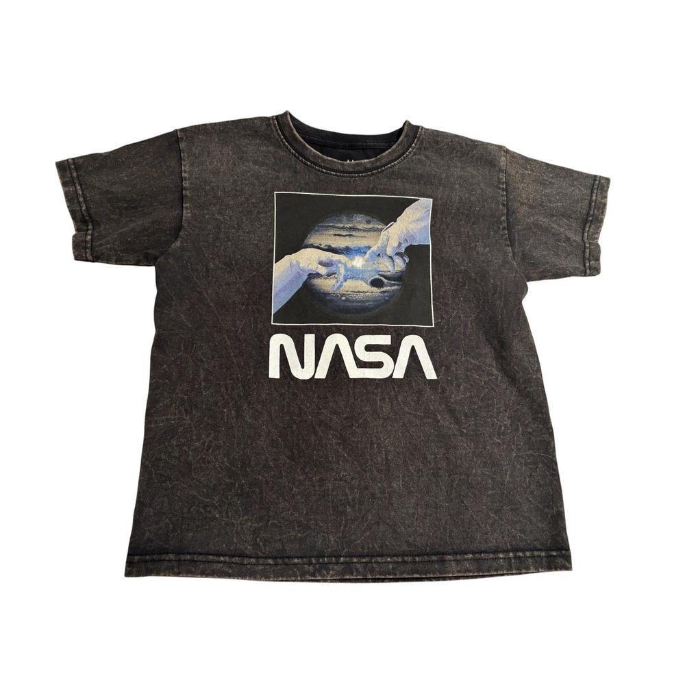 NASA Black‎ Acid Washed Kids T-shirt Size 8 XS